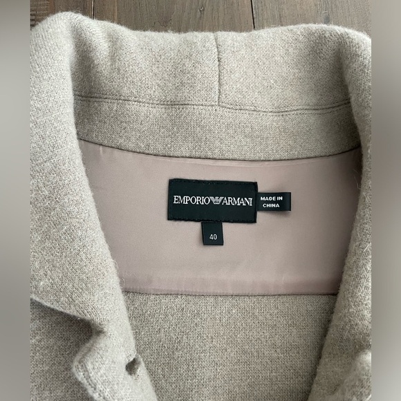 Emporio Armani women light brown wool jacket S - Picture 3 of 6